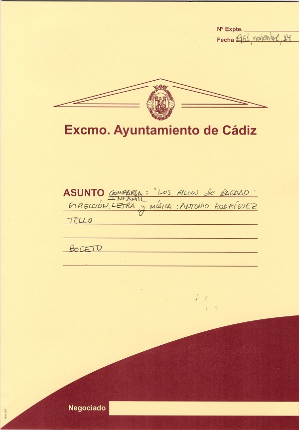 Los Pillos de Bagdad - Carpeta de Inscripción