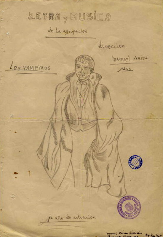 Boceto de la Agrupación "Los Vampiros"
