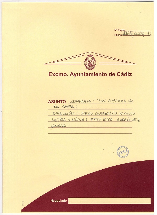 Los Amigo de la Capa - Carpeta de Inscripción