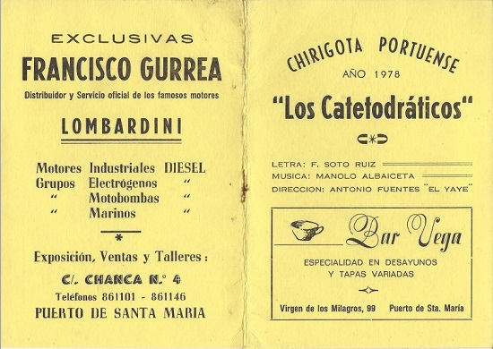 1978 - Los catetodráticos - Cancionero
