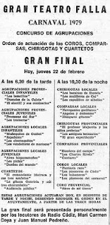 Gran Final del COAC del Gran Teatro Falla 1979