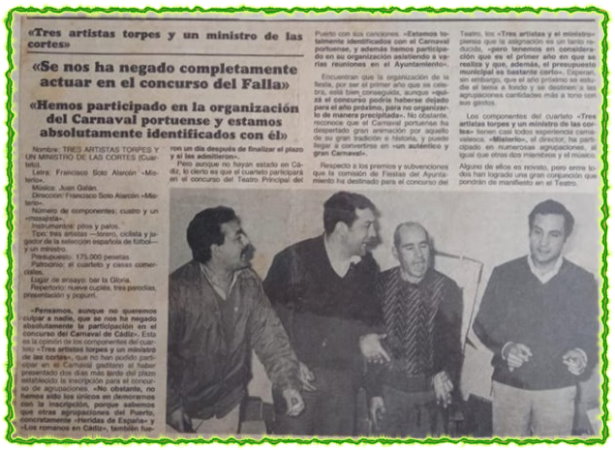 Tres artistas torpes y un ministro de las cortes - Periódico