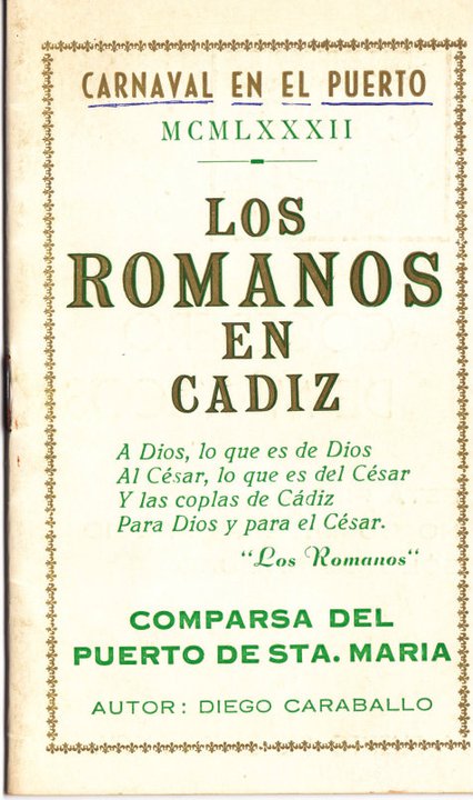Los romanos en Cádiz - Cancionero