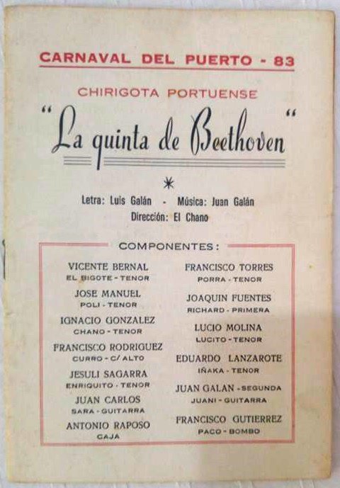 La Quinta de Beethoven - Cancionero