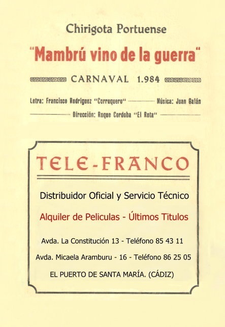 Mambrú vino de la Guerra - Cancionero