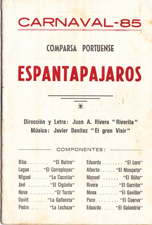 Espantapájaros - Cancionero
