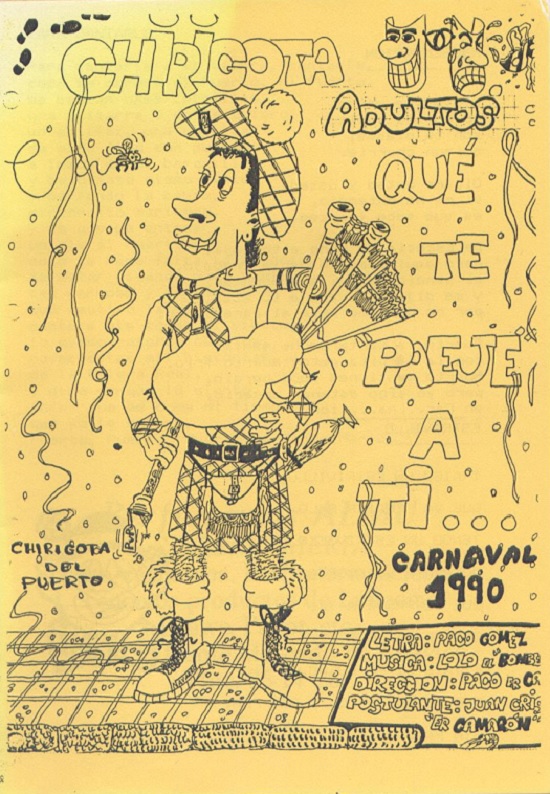 Que te paeje a ti - Portada del Cancionero