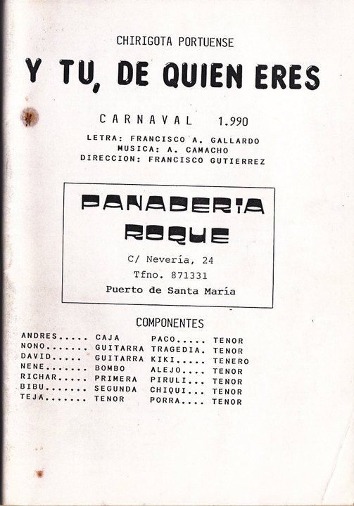 y tu, de quien eres