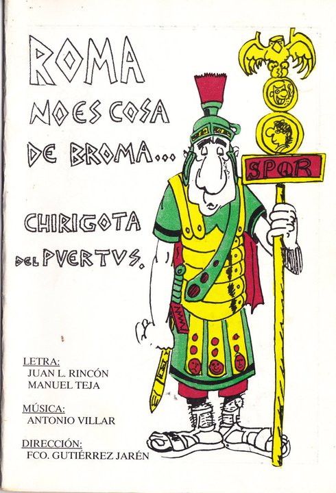 Roma no es cosa de broma - Cancionero