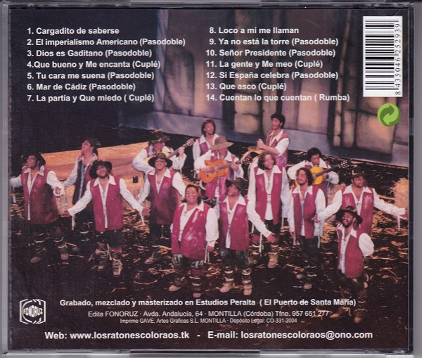 Los Ratones coloraos - Contra portada CD