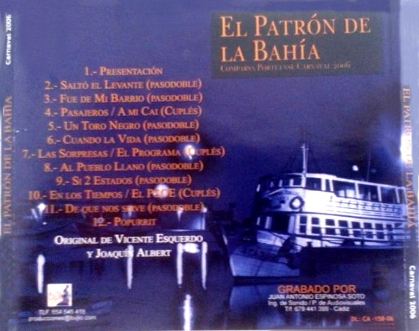 El Patrón de la Bahía - Contraportada