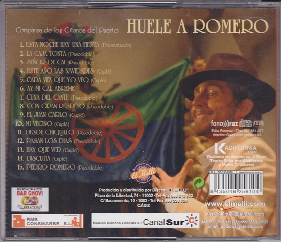 Huele a Romero - Contra-Portada del CD