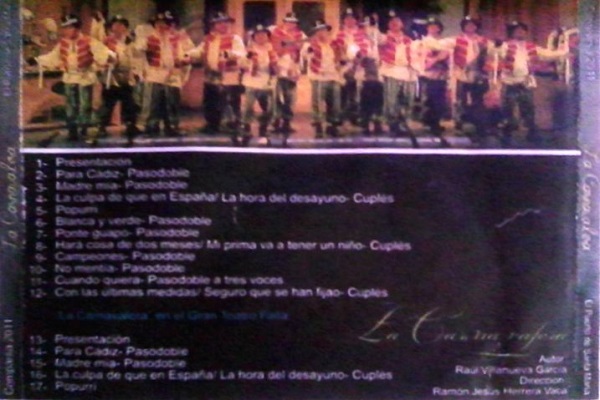La Carnavalera - Contraportada CD 