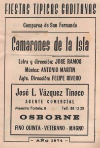 Camarones de la isla - Cancionero