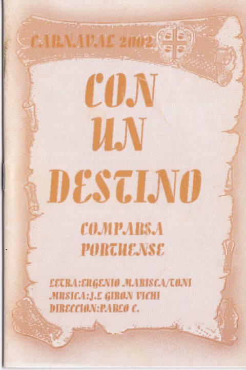 Con un destino - Cancionero