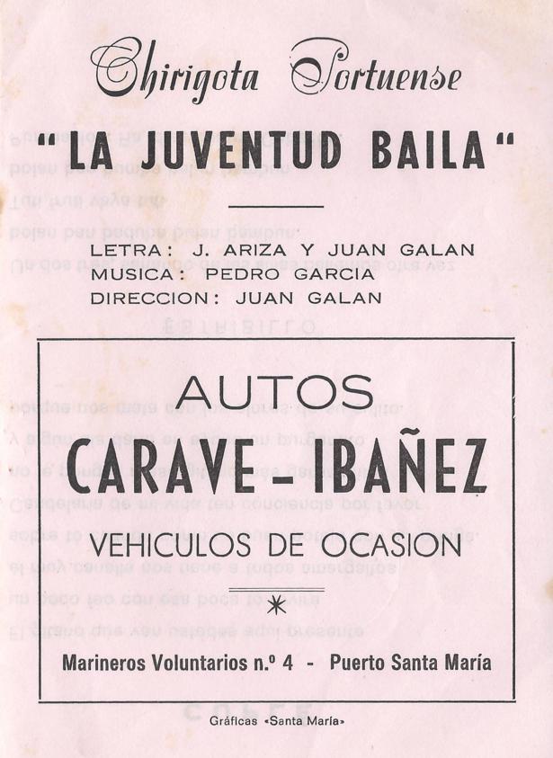 La Jubentud Baila - Portada de su Cancionero