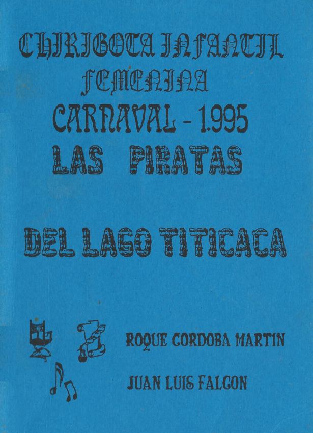 Las piratas del lago titicaca - Portada de su Cancionero