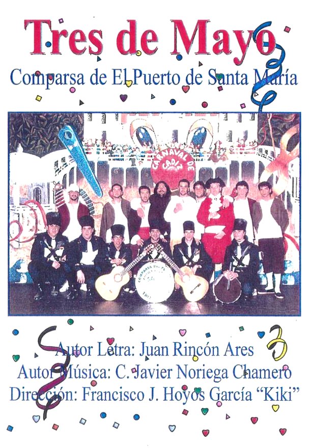 Tres de mayo - Portada de su Cancionero